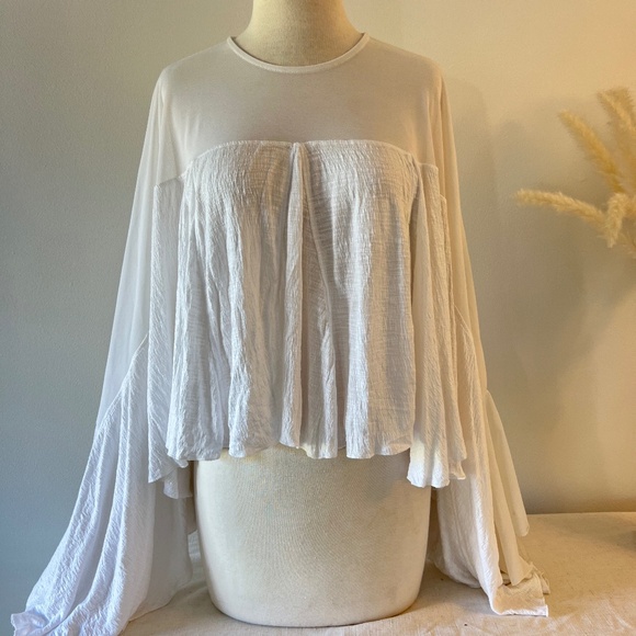 NWT Free People white blouse - Picture 4 of 8